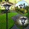 Solar Power Light Lamp Post Lantern 2-in-1 Yard Stake Outdoor Garden Lighting 5'